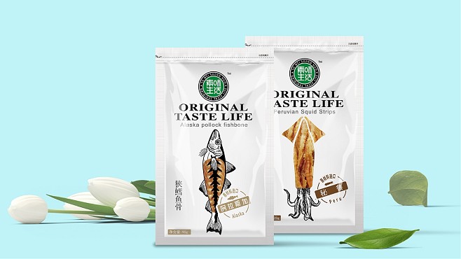素味生活 系列海产品包装设计